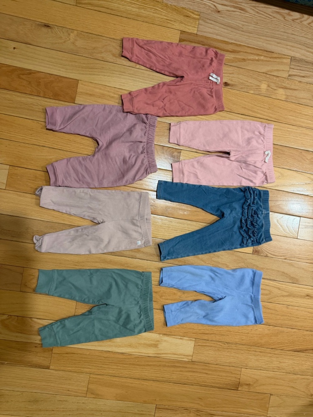 Girls' Assorted Pink, Blue, Green & Mauve Knit Bottoms - Multipack